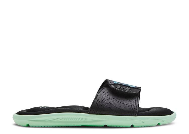 

Кроссовки Under Armour WMNS IGNITE 4 GRAPHIC STRAP SLIDE 'BLACK AQUA FOAM', черный