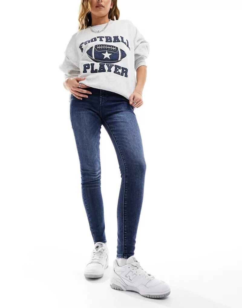 

Голубые джинсы скинни с высокой посадкой True Religion Halle