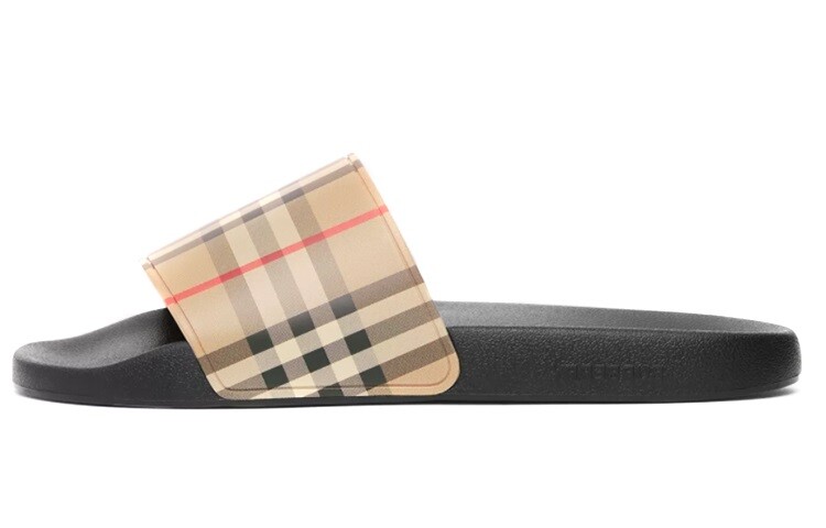 

Шлепанцы в клетку Burberry Furley Archive Бежевые мужские
