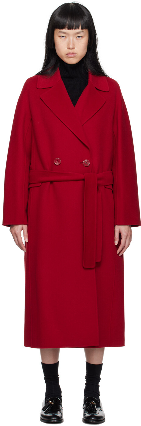 

S Max Mara Красное пальто Zenith, Красный