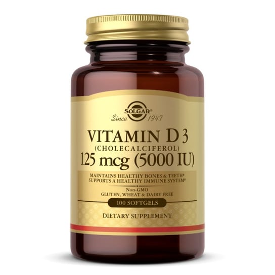 Solgar, Витамин D3 5000 МЕ (125 мкг) - 100 капсул веганский витамин d3 solgar 150 мкг 100 капсул