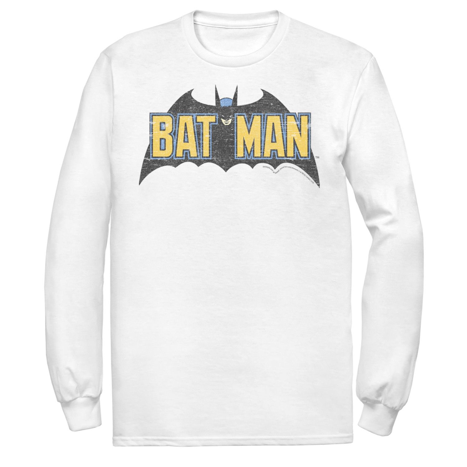 Мужская футболка с винтажным текстовым логотипом DC Comics Batman мужская футболка с текстовым логотипом хищные птицы dc comics