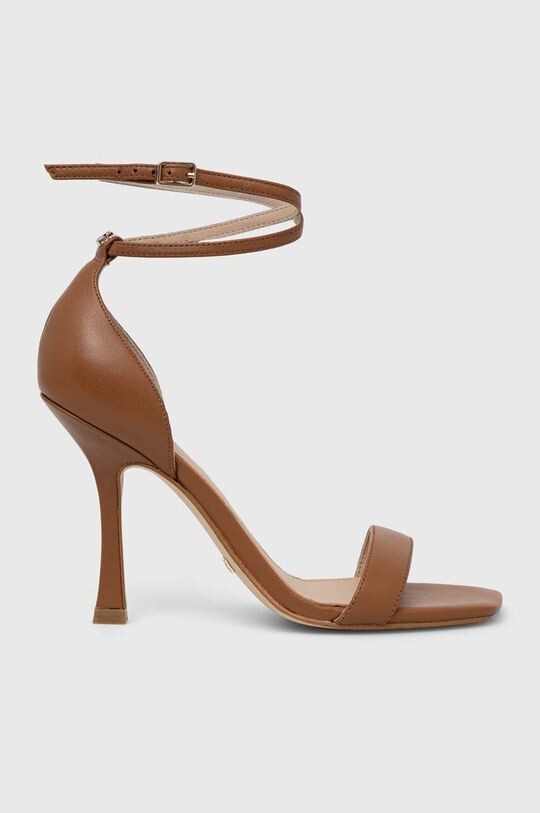 

Кожаные босоножки HYLAN2 Guess, коричневый