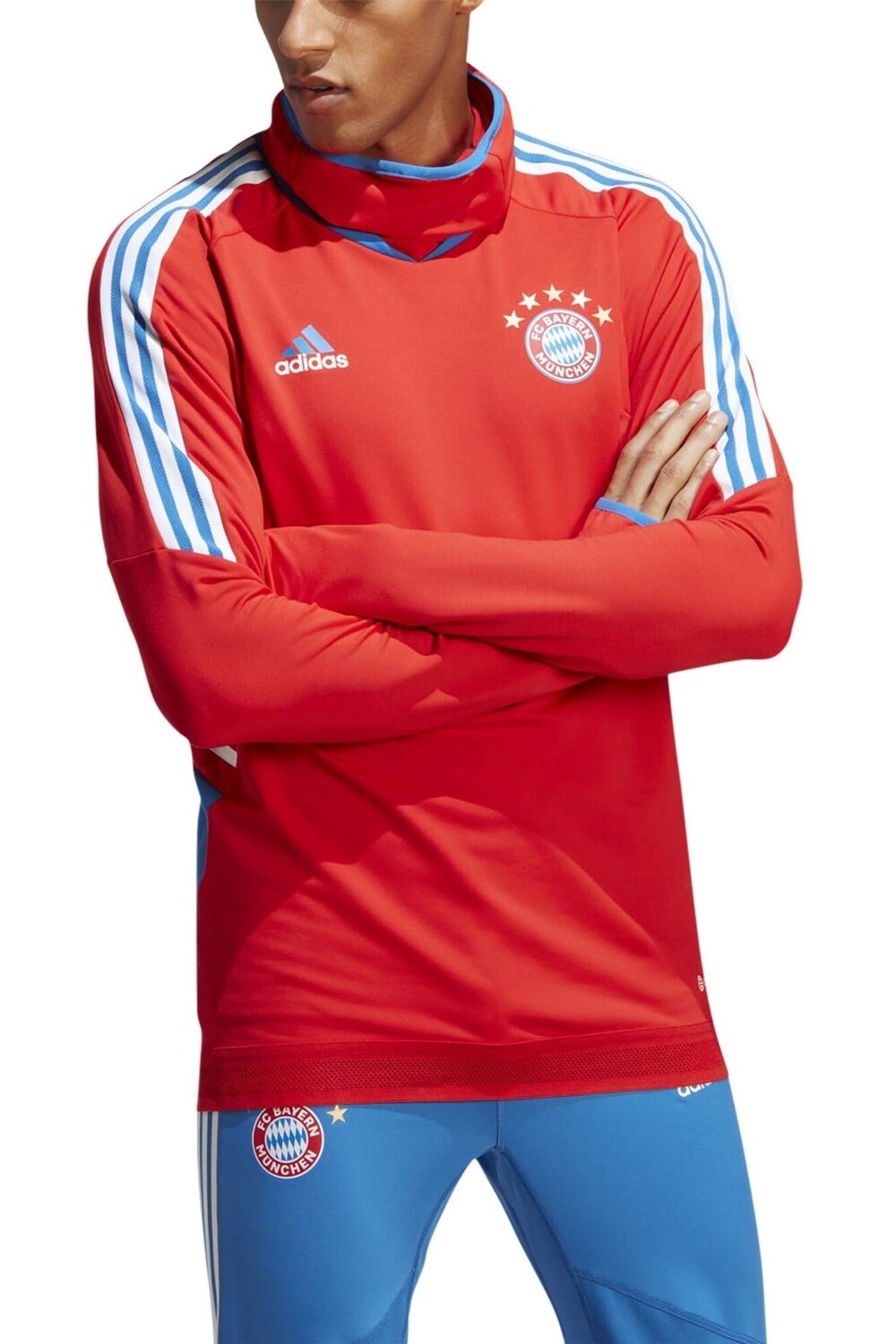 

Теплая футболка FC Bayern Pro Training adidas, красный