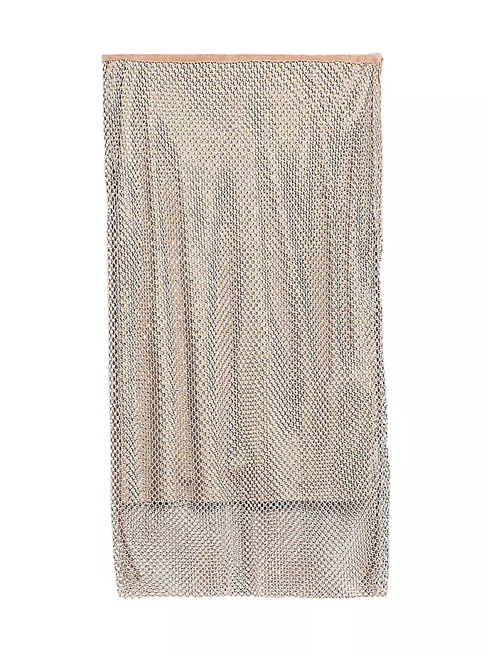 

Юбка-карандаш из сетки со стразами Sportmax, цвет nudo