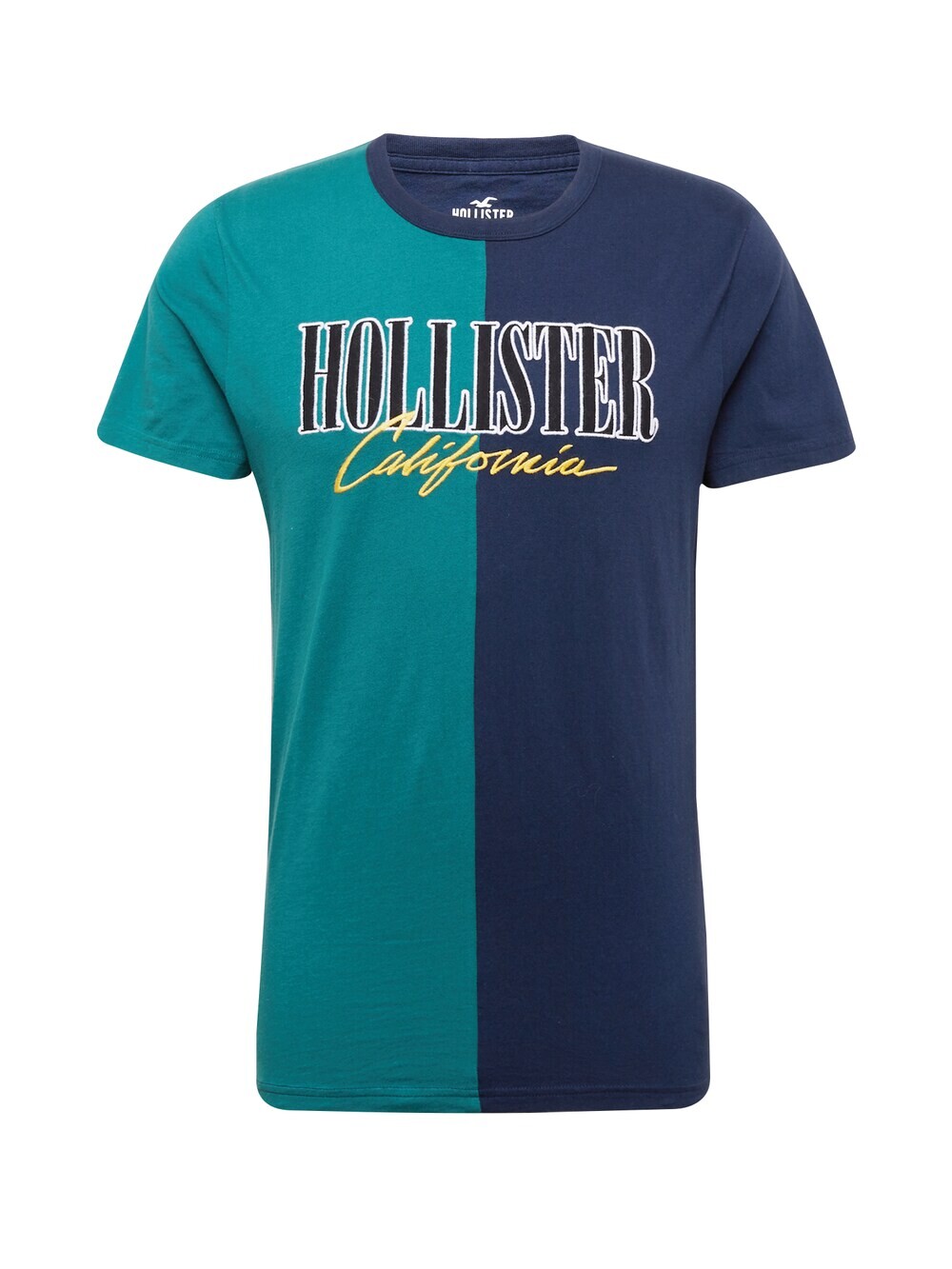

Футболка Hollister, темно-синий/изумрудный