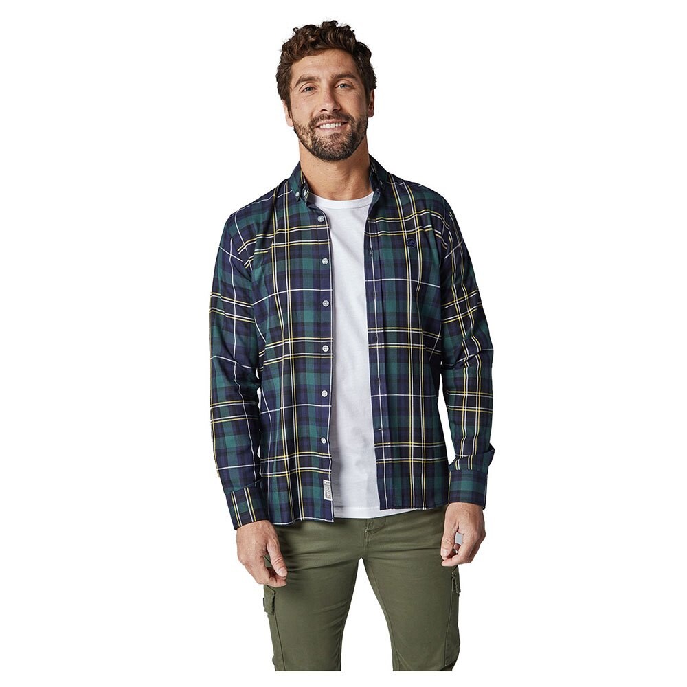 

Рубашка с длинным рукавом Altonadock Plaid Slim Fit, зеленый