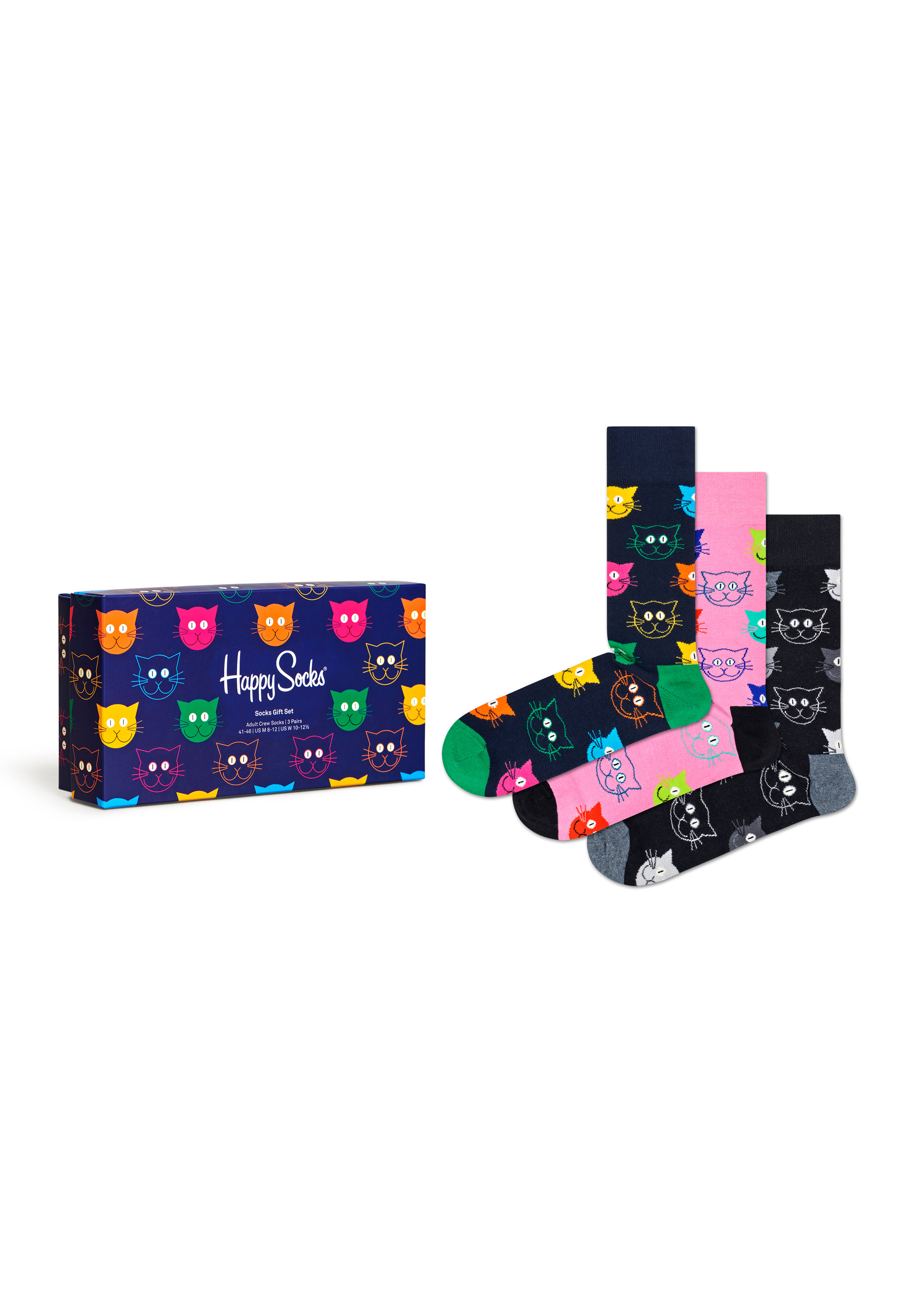 цена Носки Happy Socks 3 Pack Mixed Cat Socks Gift Set, цвет multi_coloured
