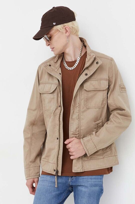 

Компания Холлистер хлопковая куртка Hollister Co., бежевый