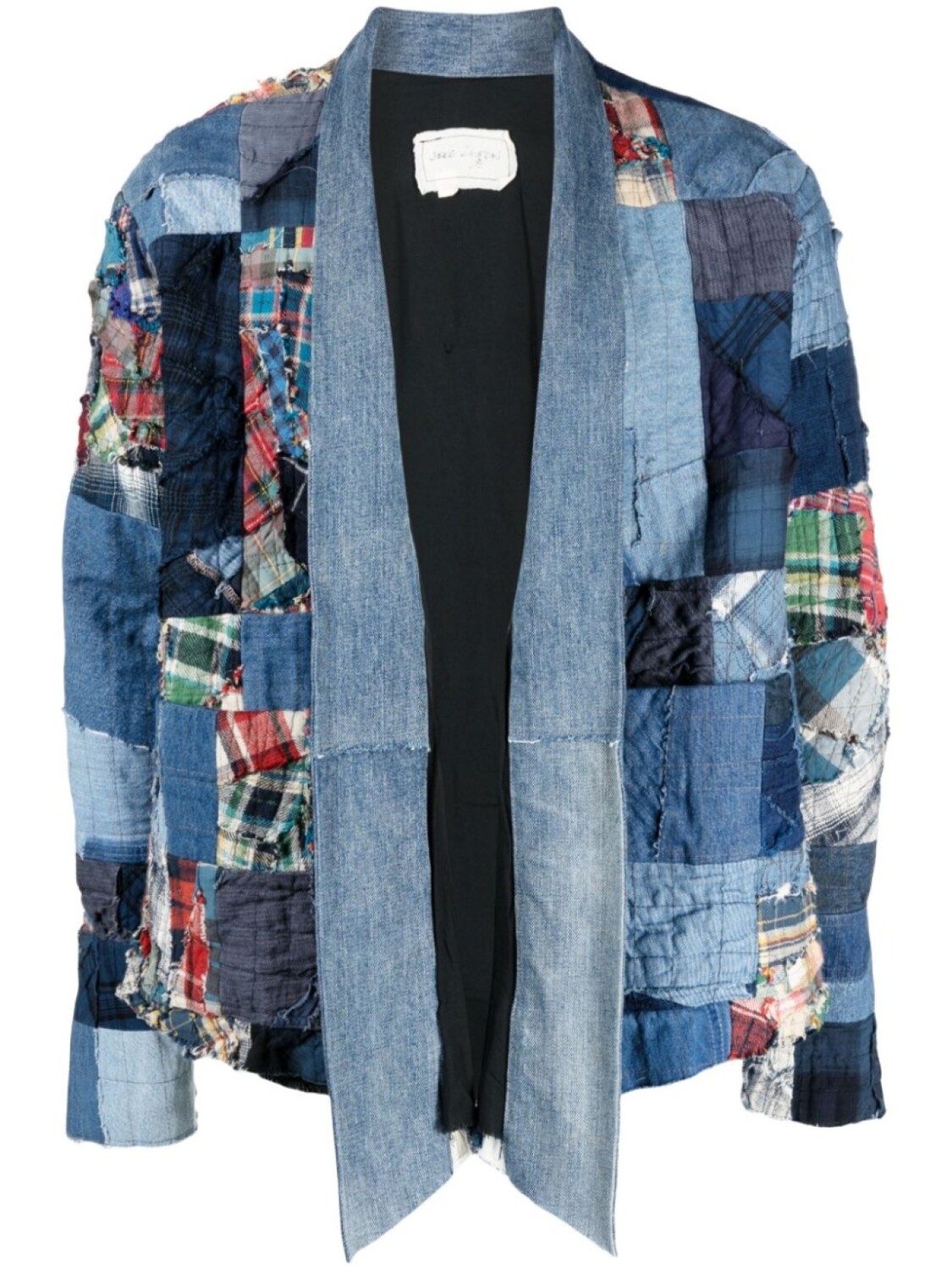 

Greg Lauren джинсовая куртка в технике пэчворк, синий