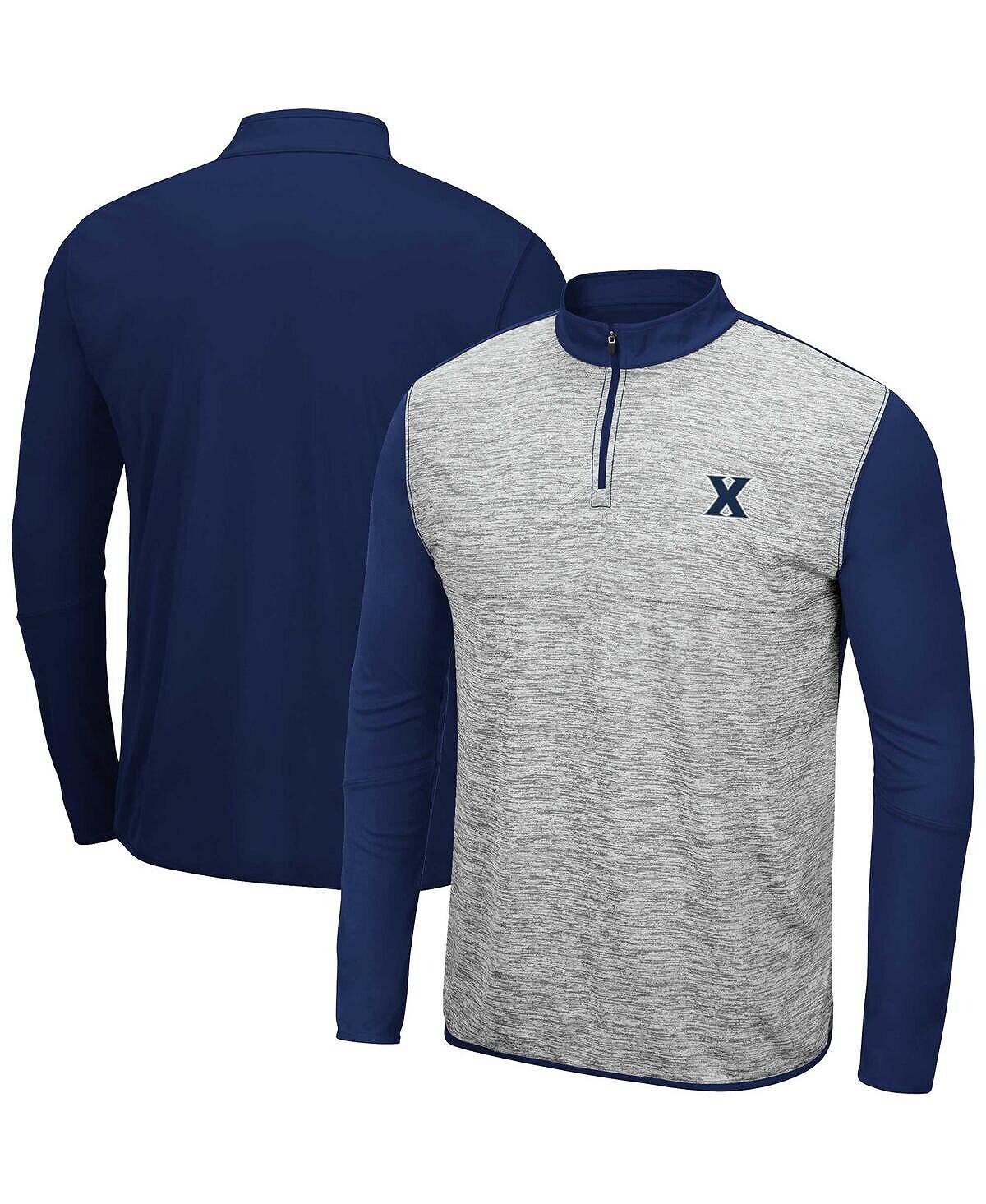 

Мужская куртка с молнией на четверть, серо-серый, темно-синий Xavier Musketeers Prospect Colosseum
