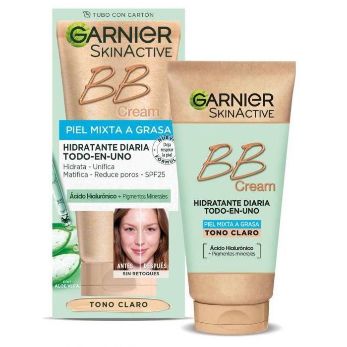 цена BB-крем Skin Active BB Cream Matificante para Pieles Mixtas a Grasas Garnier, Claro