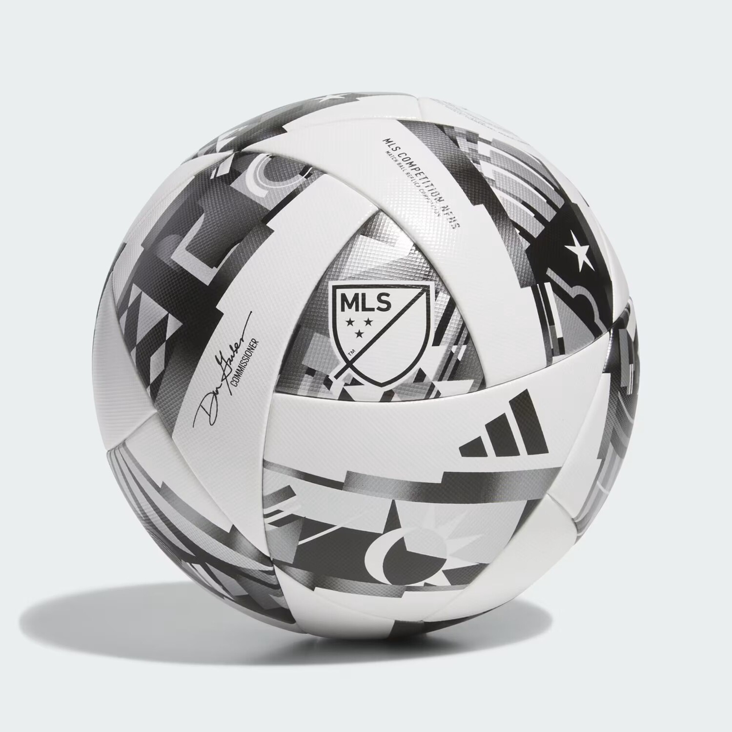 

Мяч для соревнований MLS 24 NFHS Adidas, цвет White/Black/Silver Metallic