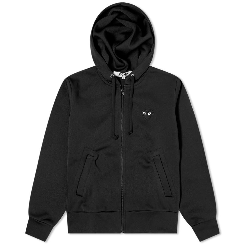 

Худи Comme Des Garcons Play Women'S Black Heart Full Zip Backprin, черный