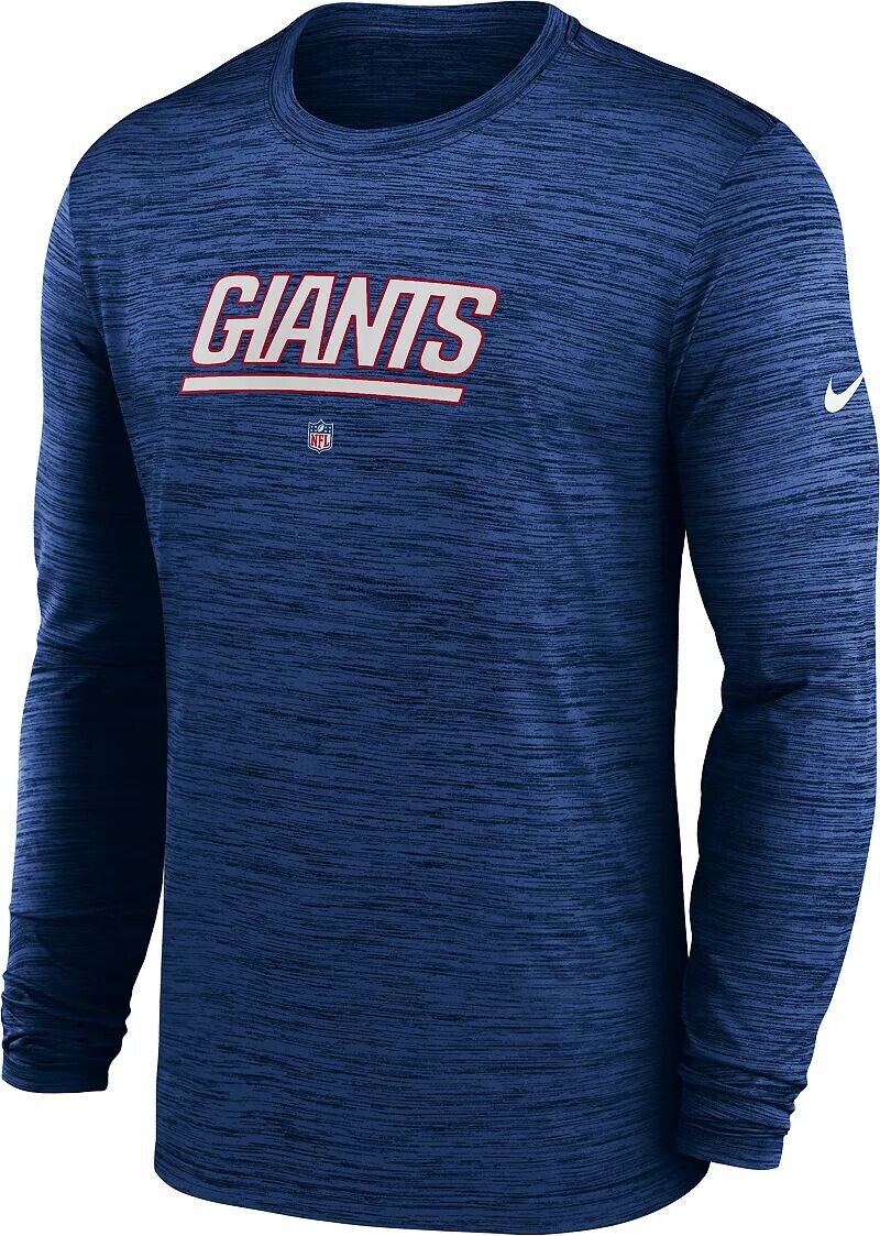 

Мужская синяя футболка с длинным рукавом Nike New York Giants Sideline Velocity