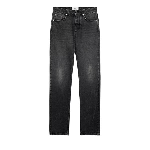 Джинсы classic fit jean 031 used black Ami Paris, серый джинсы ami tapered fit jean
