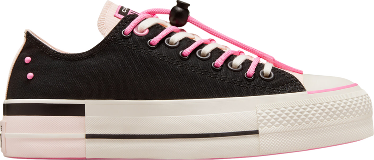 

Кроссовки Wmns Chuck Taylor All Star Lift Platform EasyOn Low 'Black Fable Pink', черный