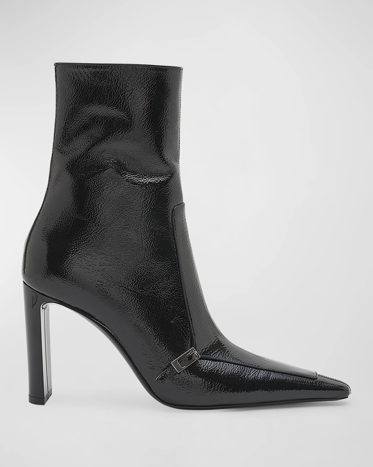 

Кожаные ботильоны Faubourg с пряжкой Saint Laurent, цвет Noir