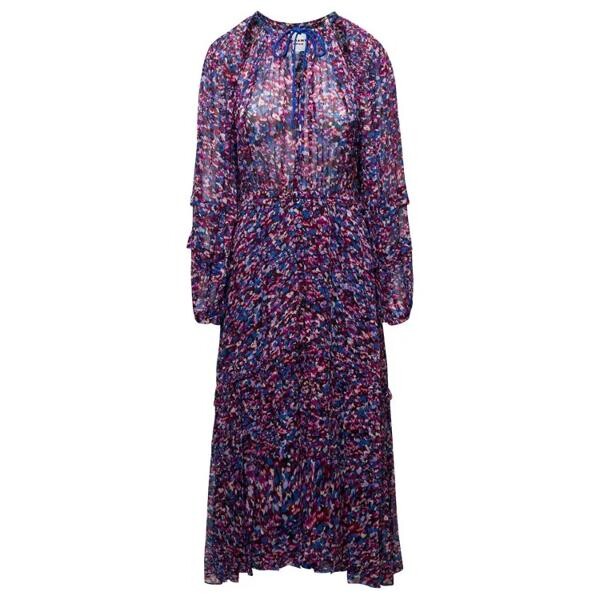 

Платье ed maxi tie-neck dress with graphic prin Etoile Isabel Marant, мультиколор