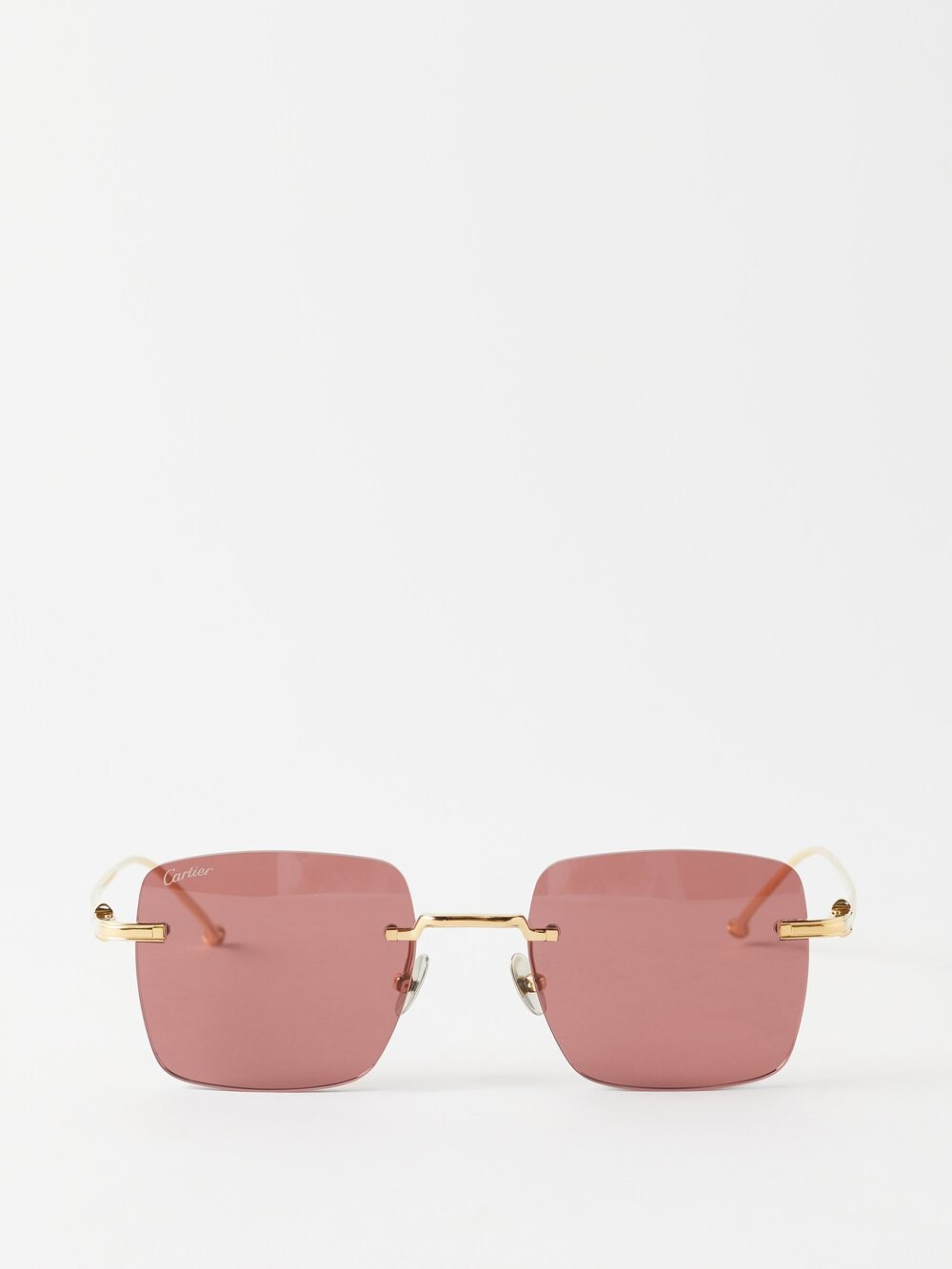 

Солнцезащитные очки pasha de cartier в металлической квадратной оправе Cartier Eyewear, золото