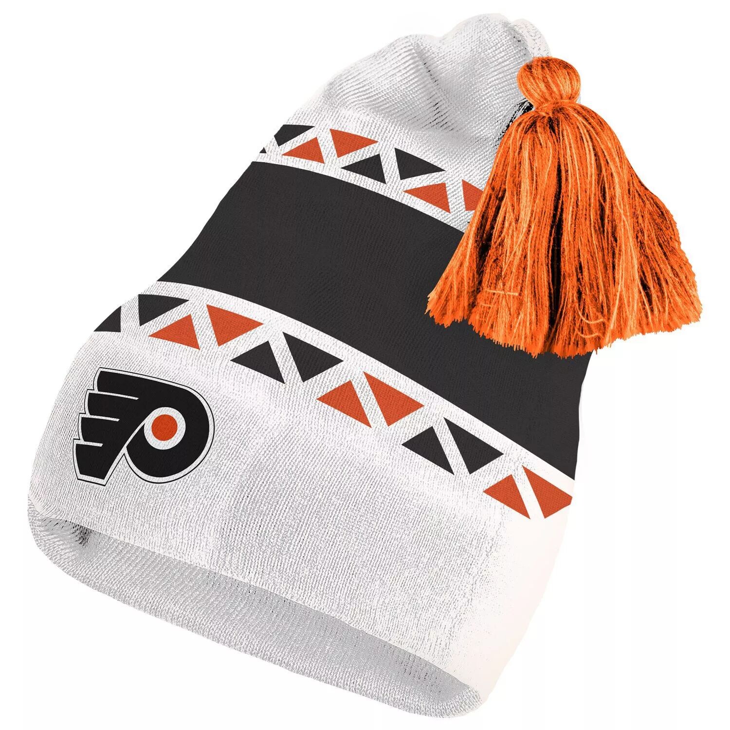 

Мужская вязаная шапка adidas White Philadelphia Flyers Reverse Retro 2.0 с помпонами и манжетами