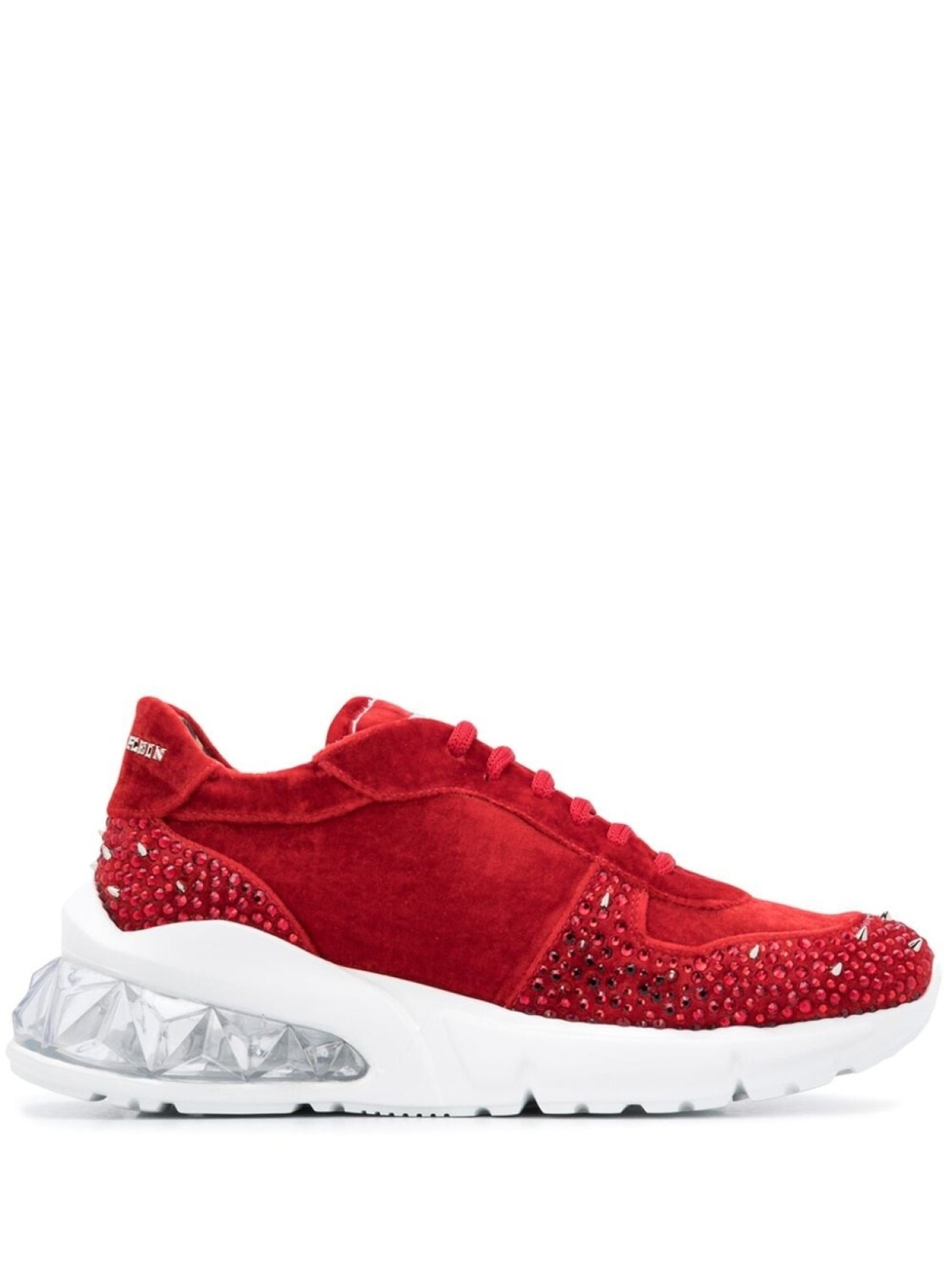 

Philipp Plein бархатные кеды, красный