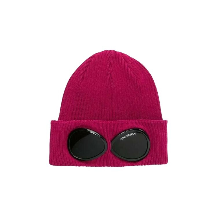 

Шапка C.P. Company Goggles Detail Ribbed Beanie, цвет Red Bud