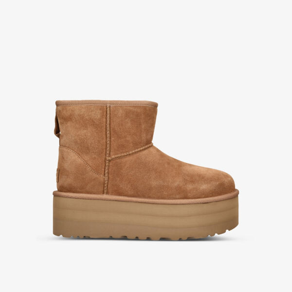 

Классические ботинки на платформе Mini из замши и овчины Ugg, цвет tan