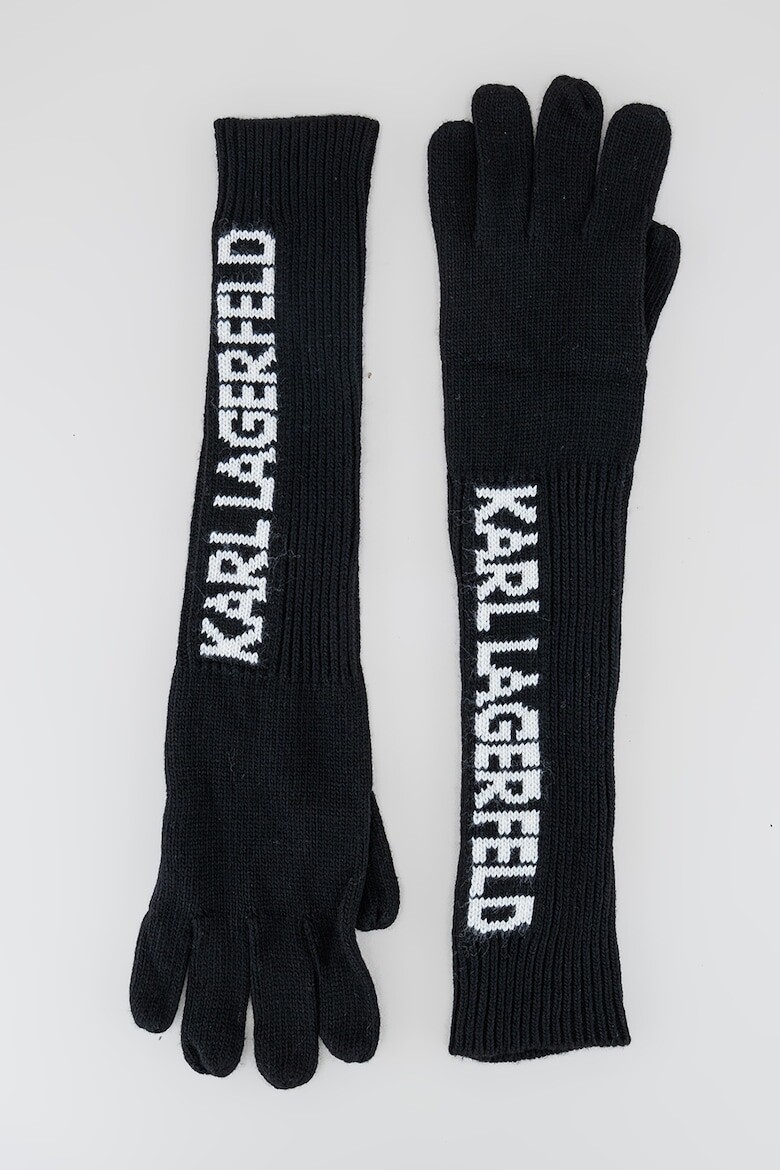 

Длинные перчатки с логотипом Karl Lagerfeld, черный