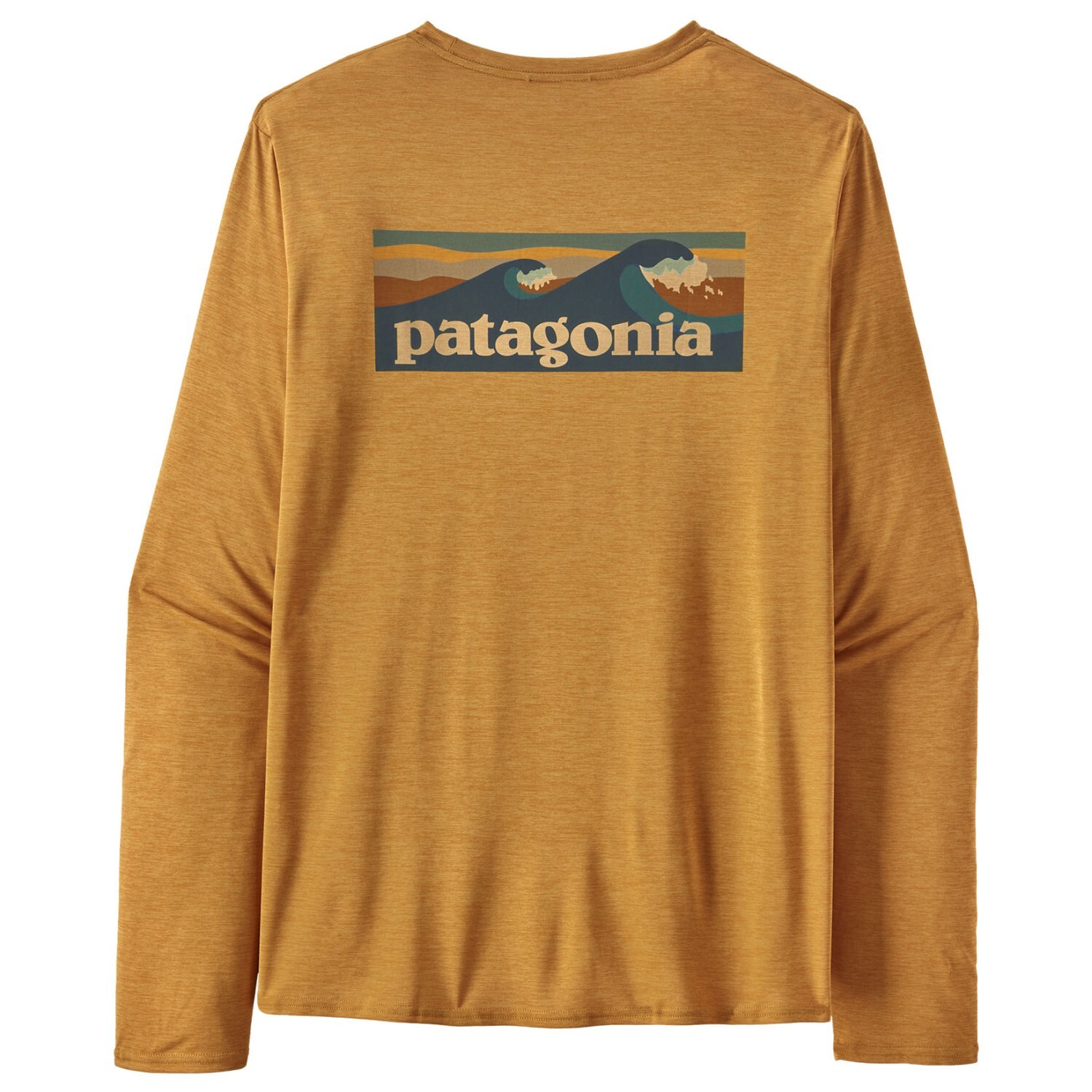 Функциональная рубашка Patagonia L/S Cap Cool Daily Graphic Shirt Waters, цвет Boardshort Logo/Pufferfish Gold X Dye we11done shirts chest logo logo design men s shirt oversize women s welldone plaid long sleeved shirts