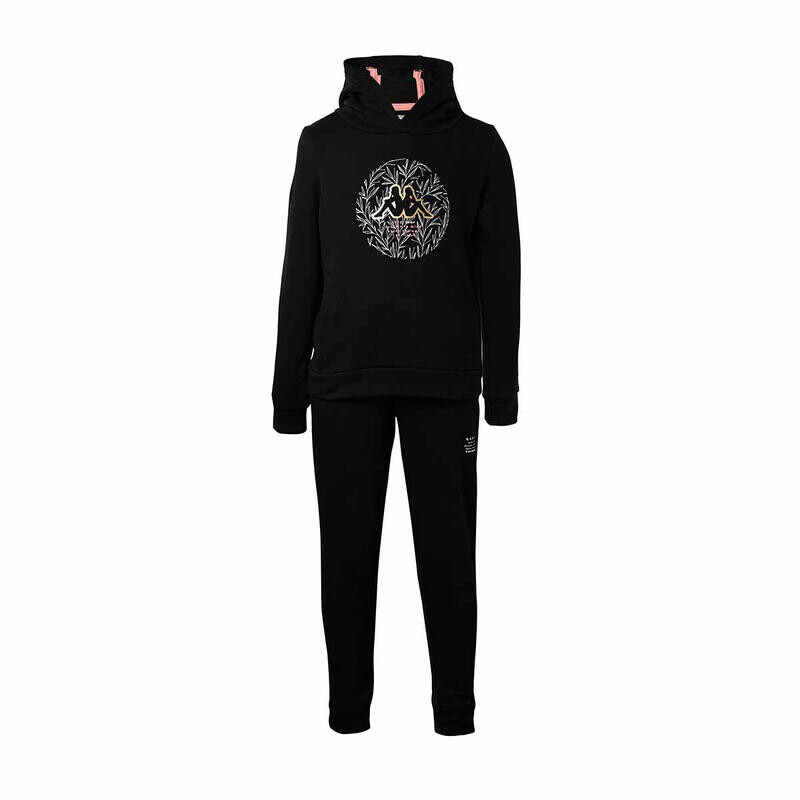 

Хлопковый спортивный костюм с капюшоном BTS для девочек Boessy Kappa, цвет negro