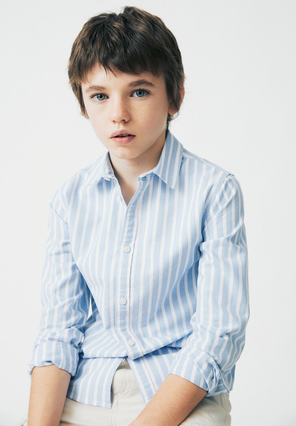 

Рубашка OLIVER Mango Kids, цвет modrá obloha
