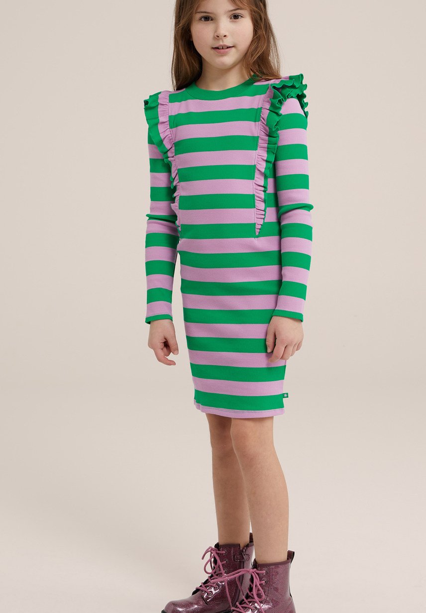 Трикотажное платье WE Fashion, зеленое зимнее пальто we fashion зеленое
