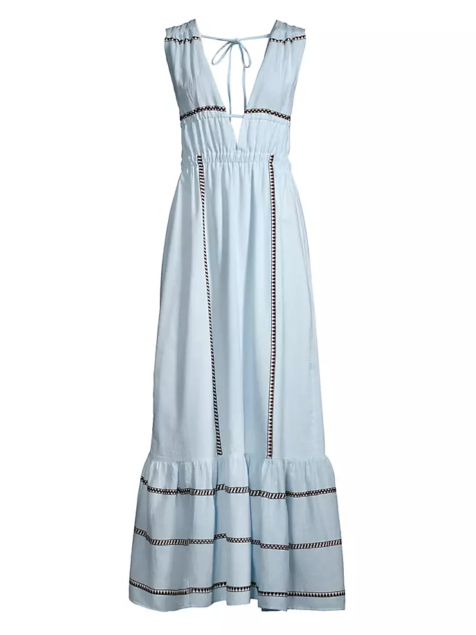 Платье макси Lelisa из хлопковой смеси Lemlem, цвет tutu blue заказ на tutu ru авиа