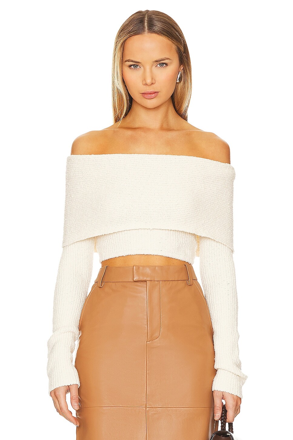 

Топ Camila Coelho Elan Off Shoulder, слоновая кость