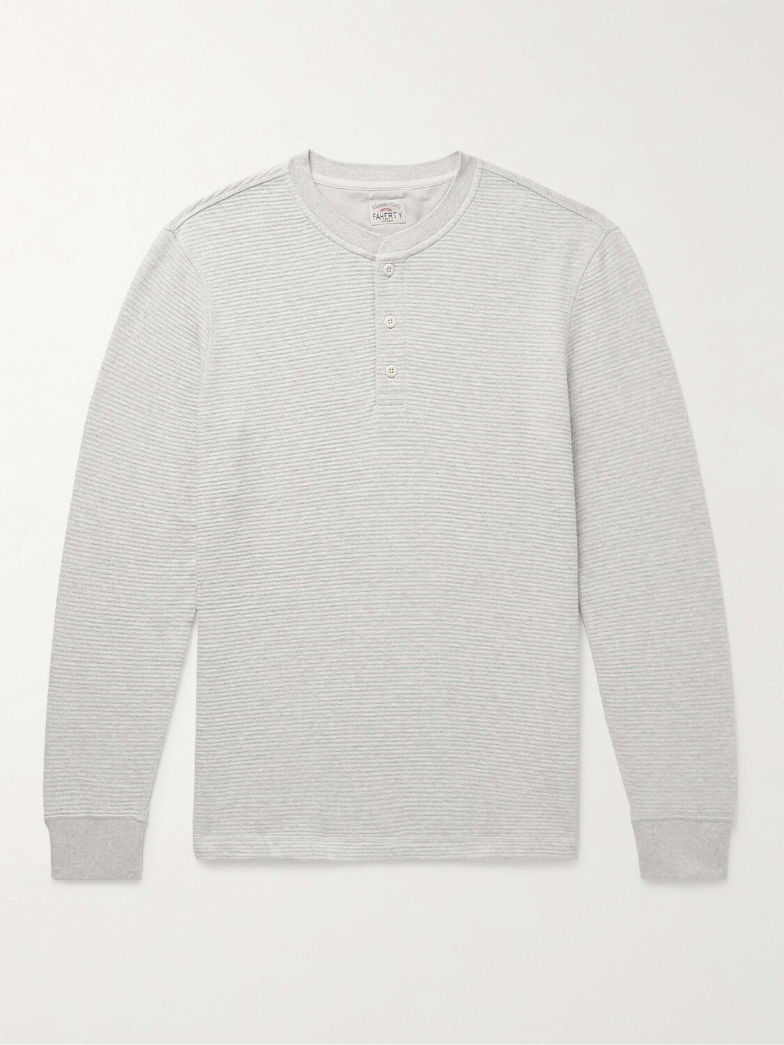 

Футболка Surf вафельной вязки из смесового хлопка Henley FAHERTY, серый
