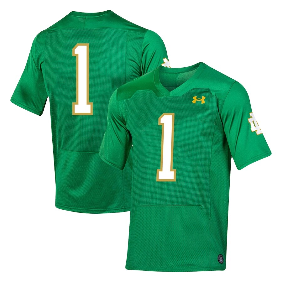 

Джерси Under Armour Notre Dame Fighting Irish, зеленый