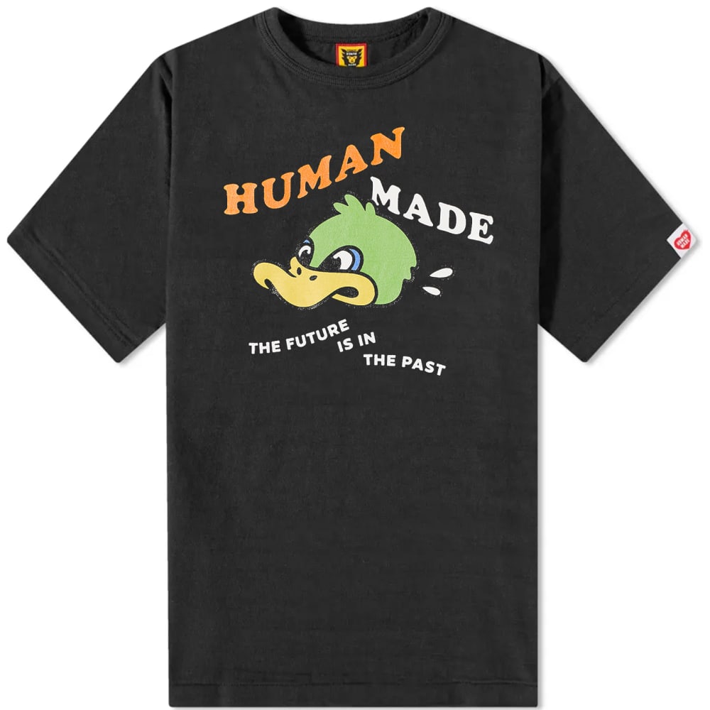 Футболка с уткой Human Made, черный футболка human made dog черный
