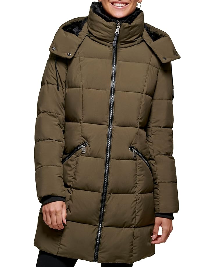 Пальто DKNY Hooded Puffer, цвет Loden пальто selfhood women s hooded puffer черный