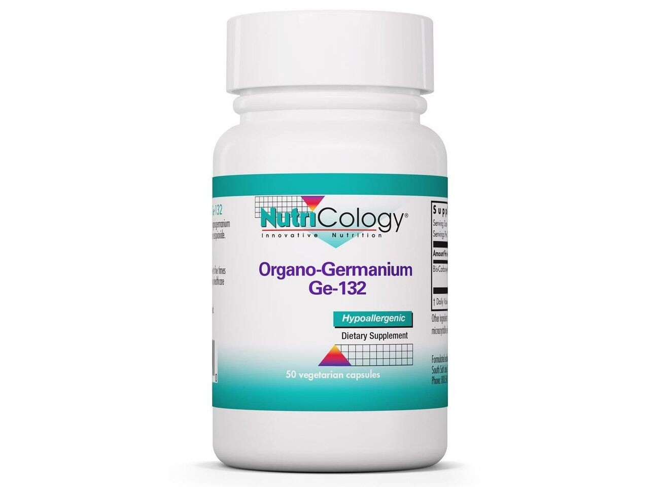

Nutricology, Германоорганический германий Ge-132, 50 вегетарианских капсул