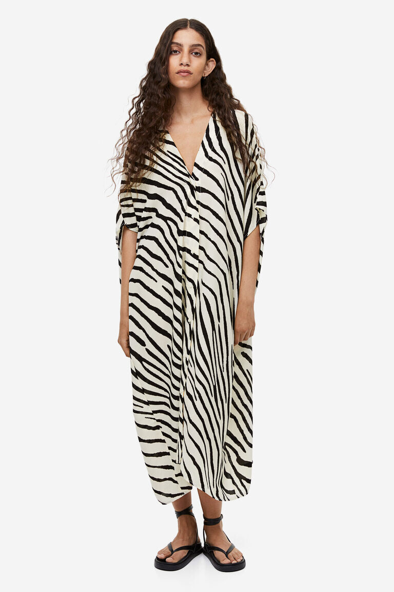 

Платье-кафтан оверсайз H&M, белый