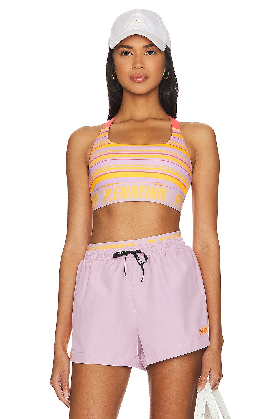 

Бюстгальтер P.E Nation Main Draw Sports, цвет Stripe Print