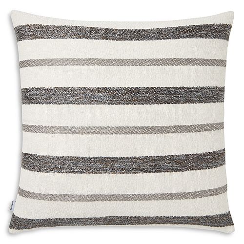 цена Декоративная подушка Terra Java, 22 x 22 дюйма Mode Living, цвет Striped Gray Metallic