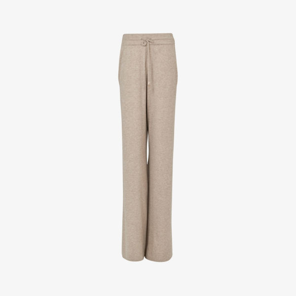Трикотажные брюки широкого кроя с эластичным поясом Leem, цвет light whea