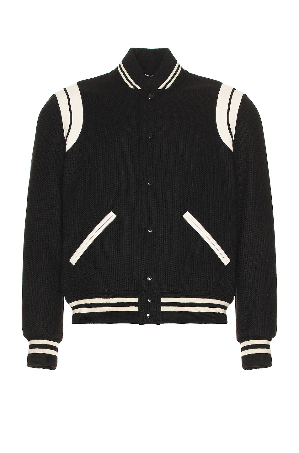 Куртка Saint Laurent Teddy Bomber, цвет Black & White