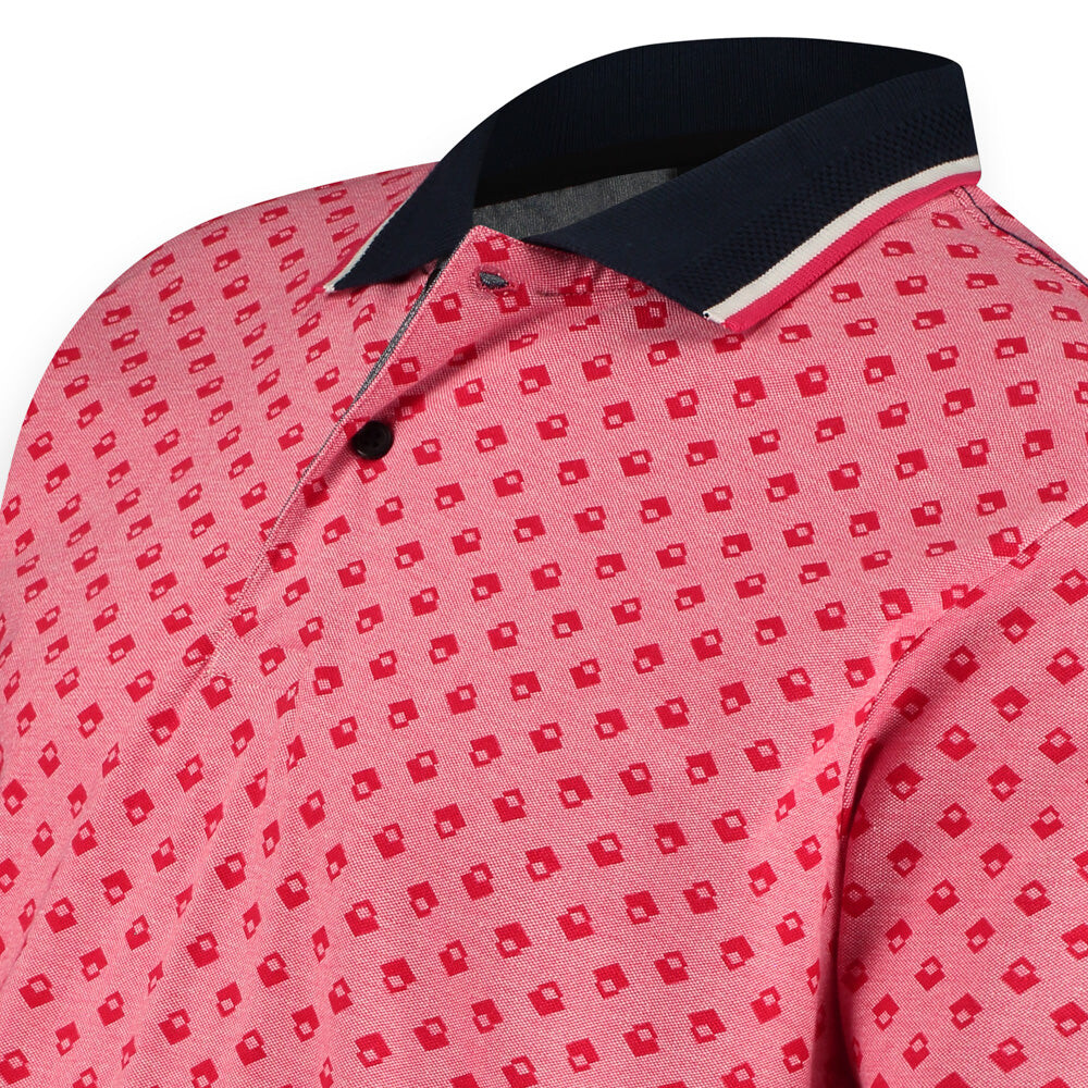 

Поло Twinlife Polo Shirt piqué aop graphic, красный
