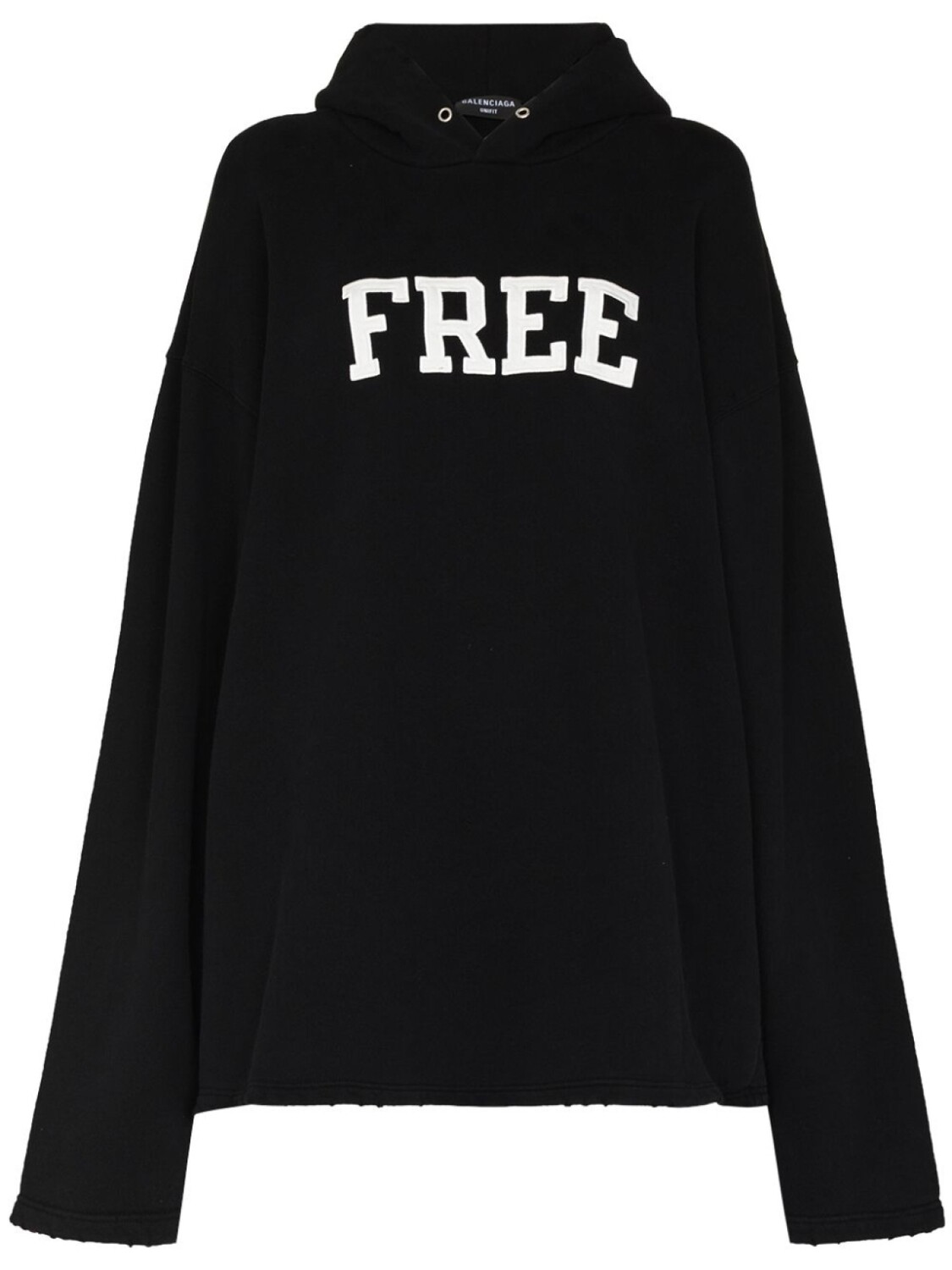 

Худи оверсайз с логотипом Free Balenciaga, черный