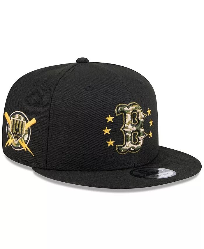 

Мужская черная кепка Boston Red Sox 2024 Armed Forces Day 9FIFTY Snapback New Era, черный