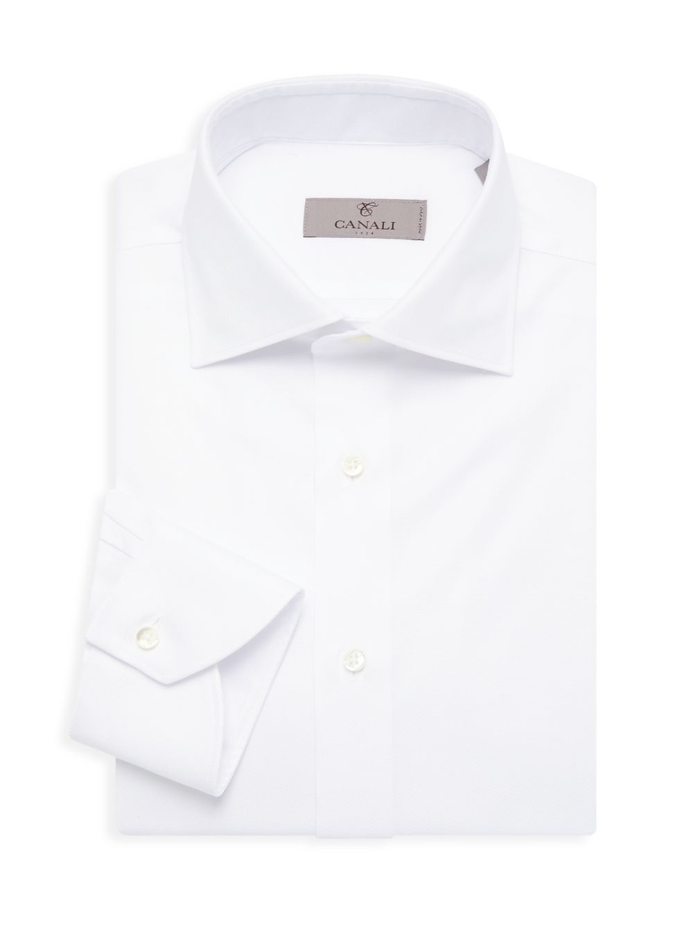цена Хлопковая классическая рубашка Canali, белый