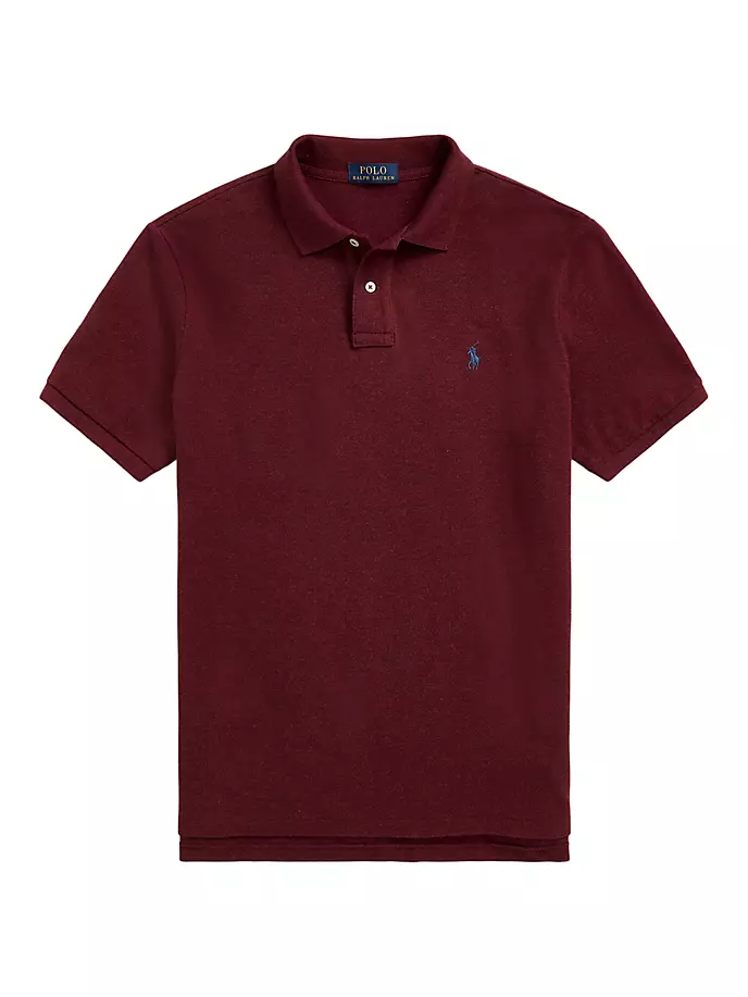

Базовая рубашка-поло в сетку Polo Ralph Lauren, цвет spring wine